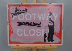 Pissing Guard - Dismaland - Footway Closed